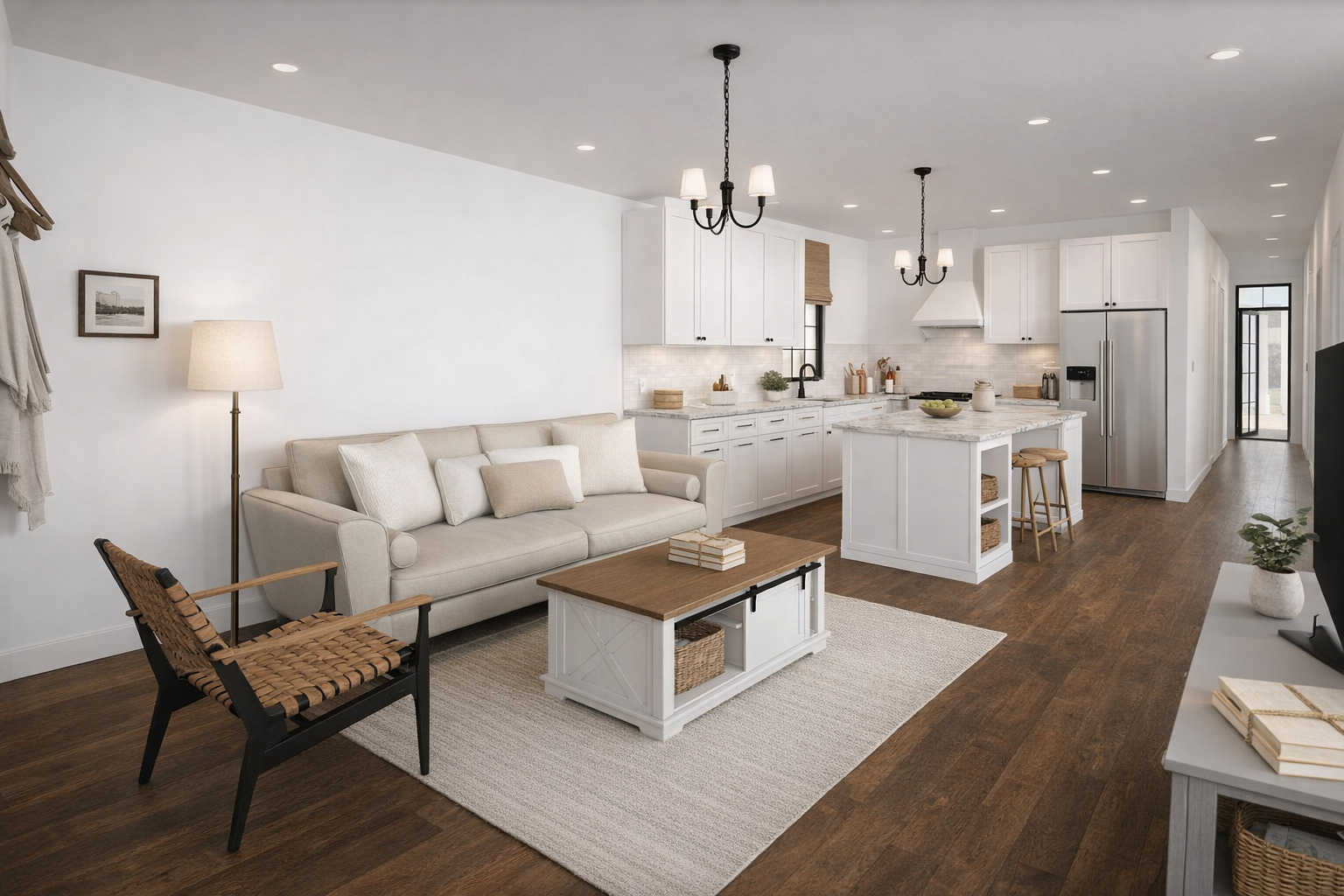 Visualization gallery - Side-by-Side Duplex House Plan — 4 Bedrooms, 4 Baths, 2691 sq ft (250 m²), Dual Garages