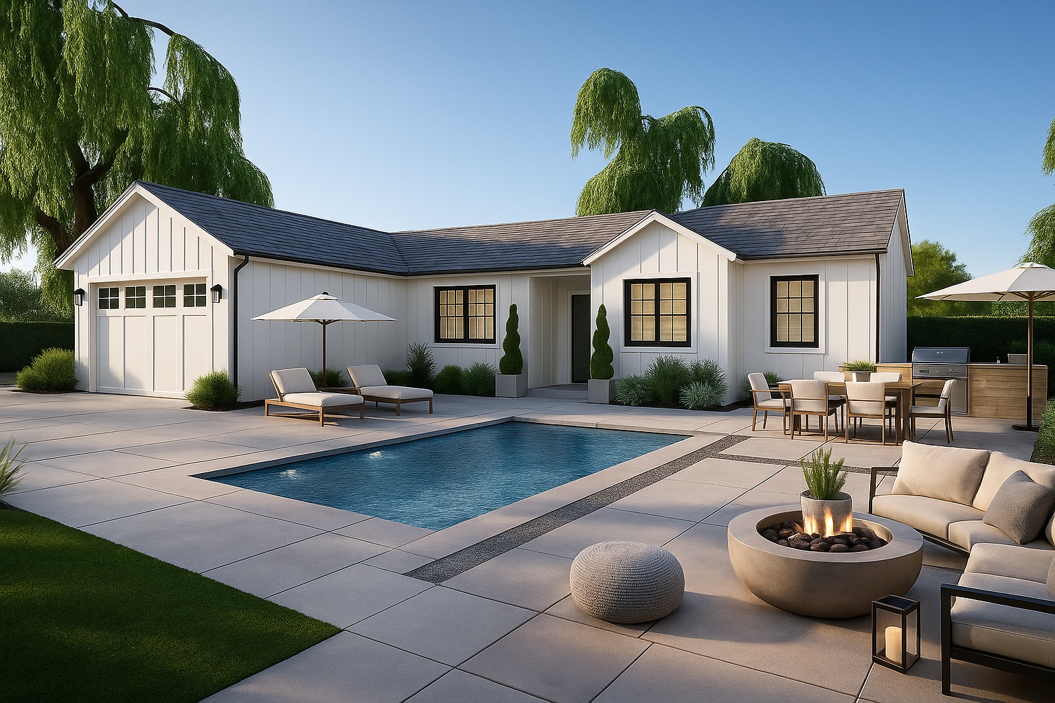 Contemporary 4 Bedroom Single-Story Family House Plan (193 m²)