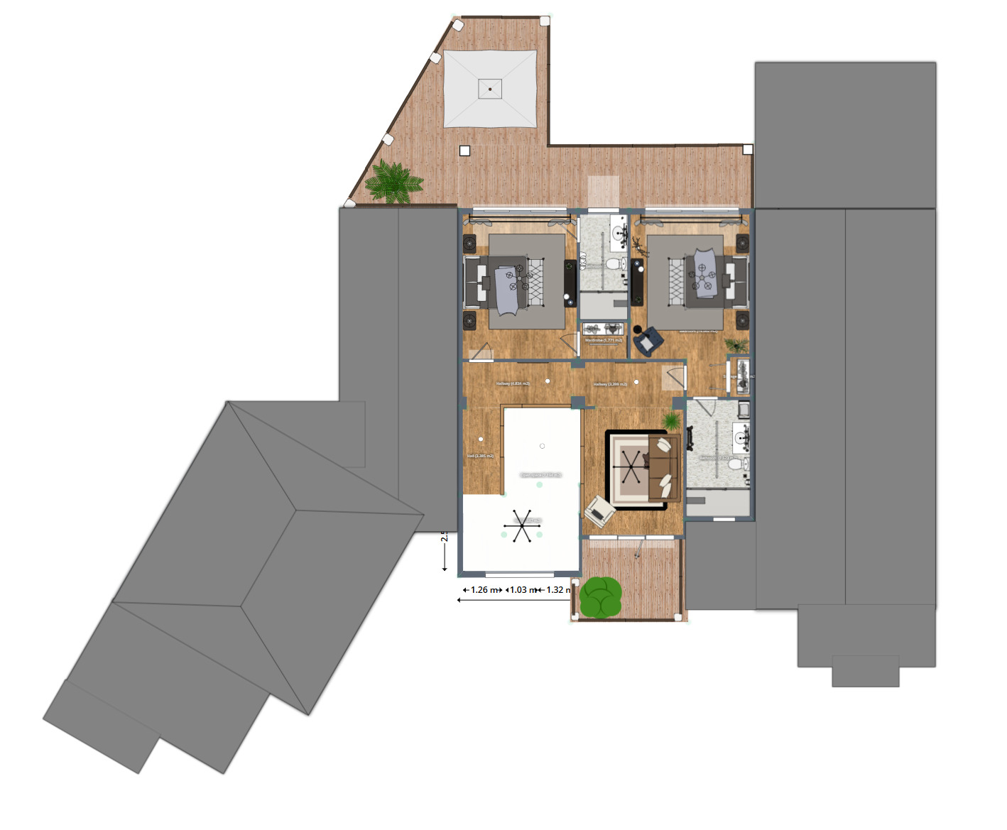 Blueprints - Stylish Dual-Level House Plan — 4 Bedrooms, 4.5 Baths, 364 m² (2-Car Garage)
