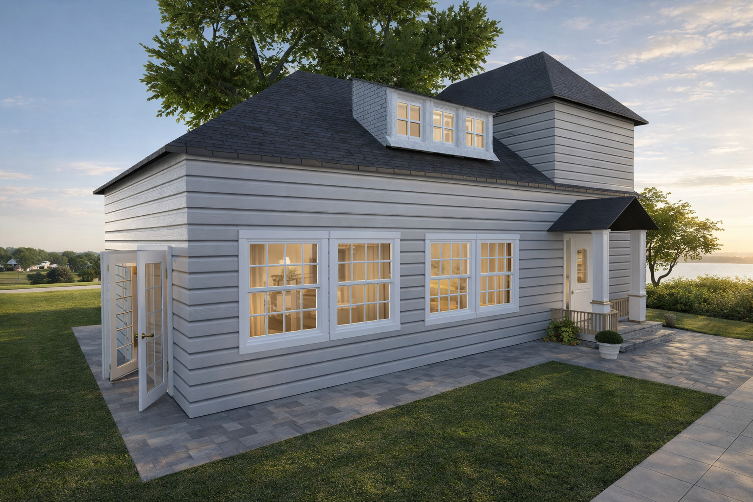 Visualization gallery - Boho Loft House Blueprint — 2 Beds, 1.5 Baths, 1,098 sq ft (102 m²), Bright Open Living