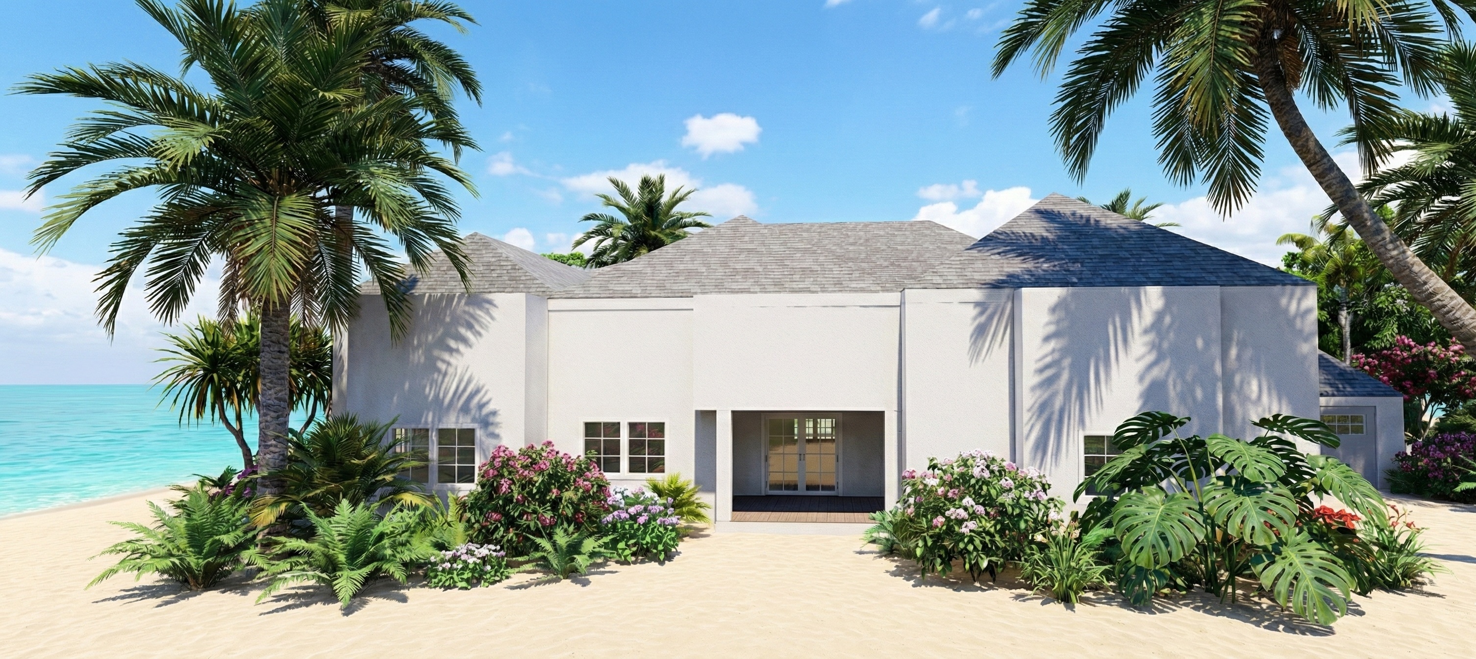 Visualization gallery - Luxury Six Bedroom Estate House Plan — 602 m² (6,488 sq ft), Home Theater, 3-Car Garage