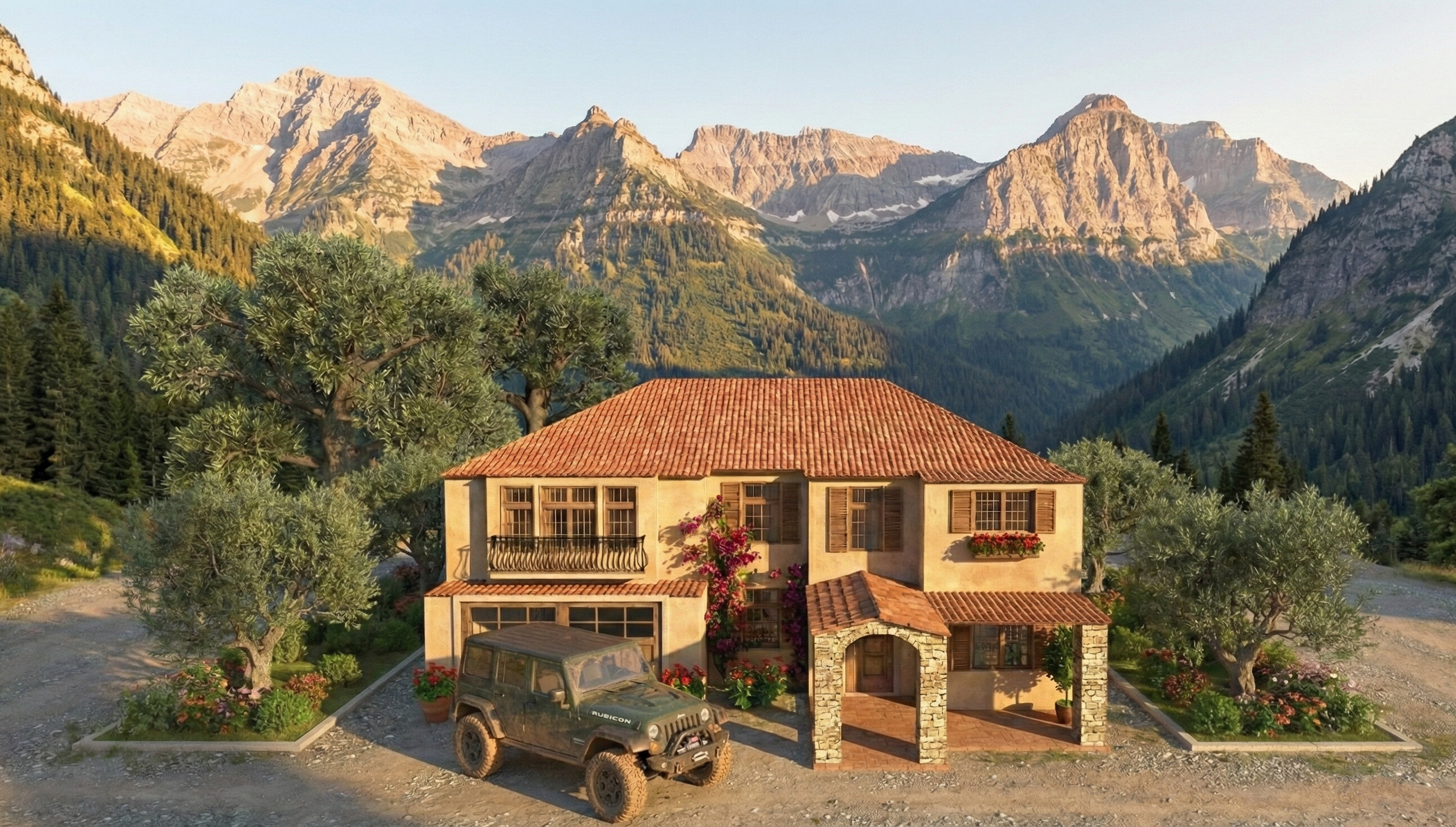 Stylish Two-Story Luxury Home Plan — 5 Bedrooms, 5.5 Baths, 356 m² (1-Car Garage) house plan