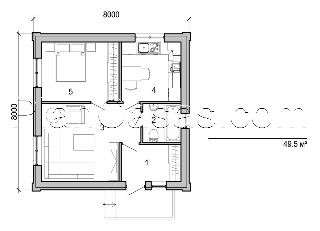 Visualization gallery - One story little home