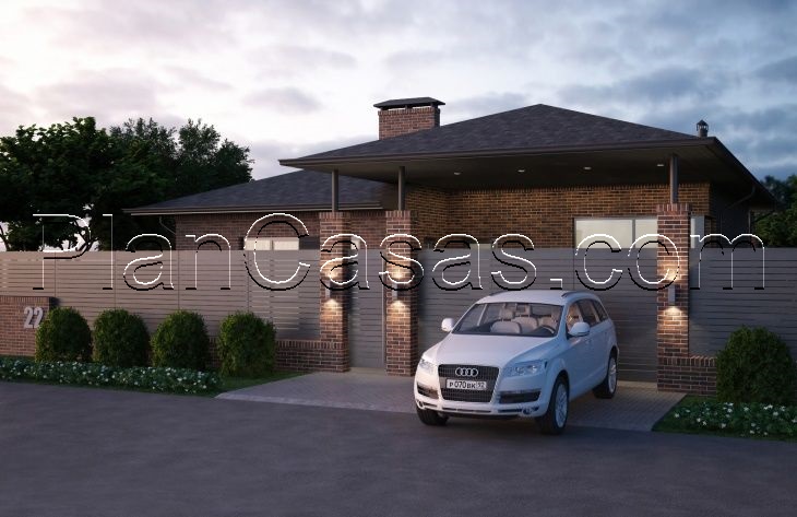 One storey cottage house plan