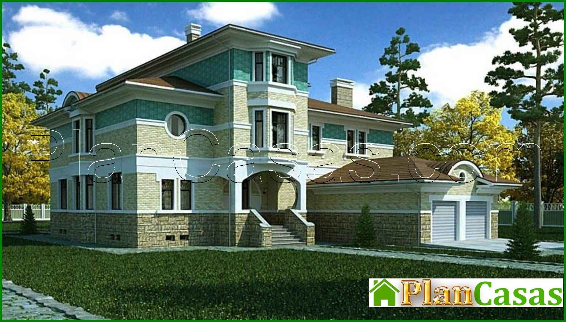 Visualization gallery - The project of a large two-story house with a pool and a garage for 2 cars