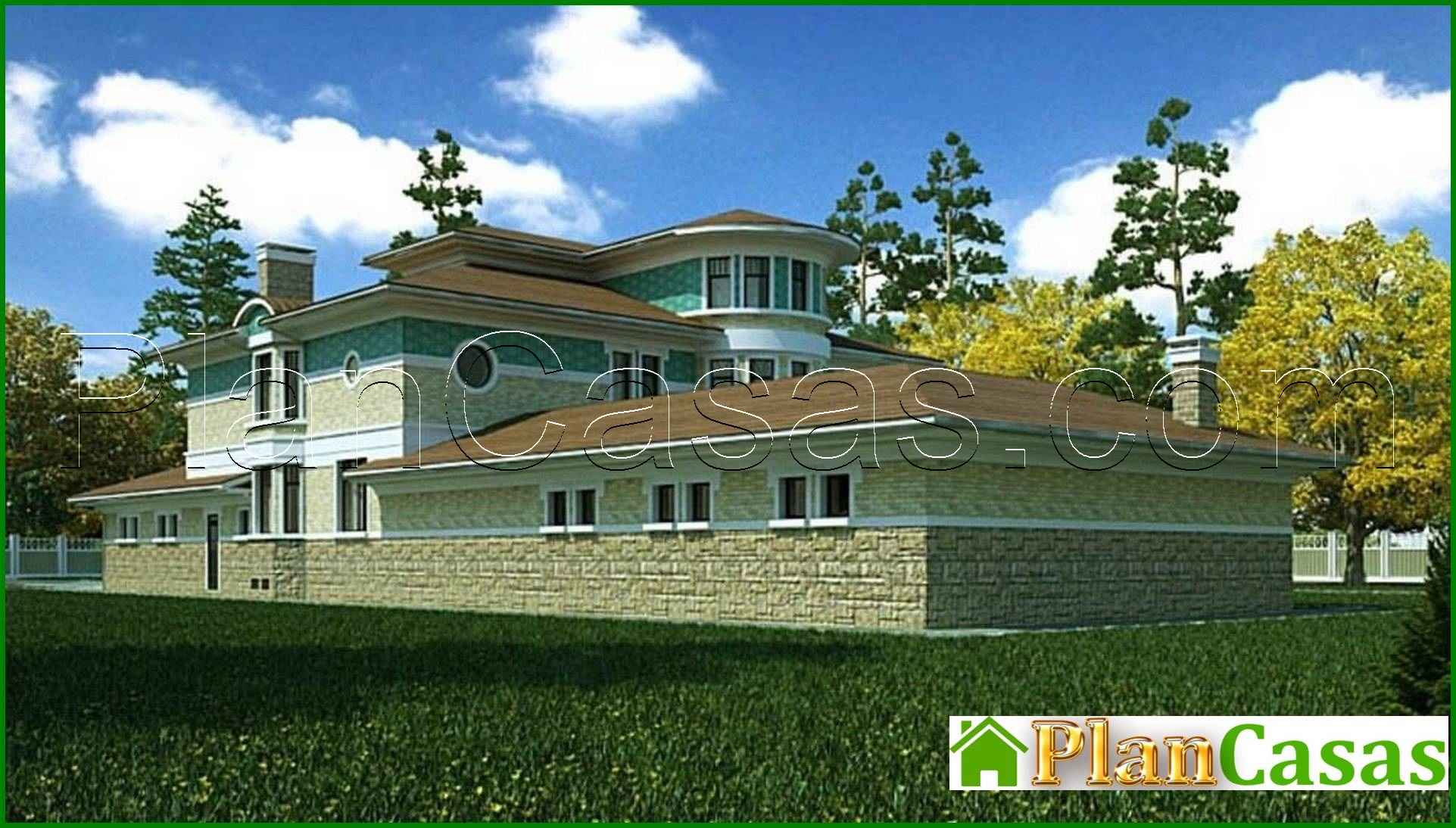 Visualization gallery - The project of a large two-story house with a pool and a garage for 2 cars