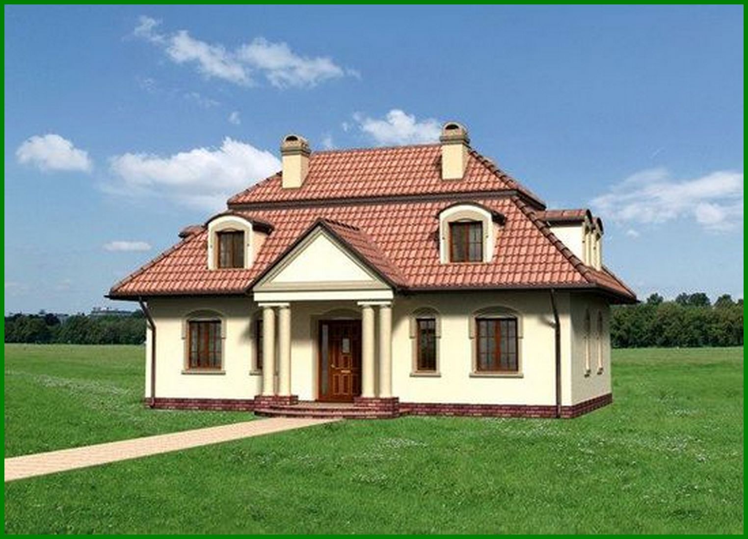 Visualization gallery - Classic style mansion with columns