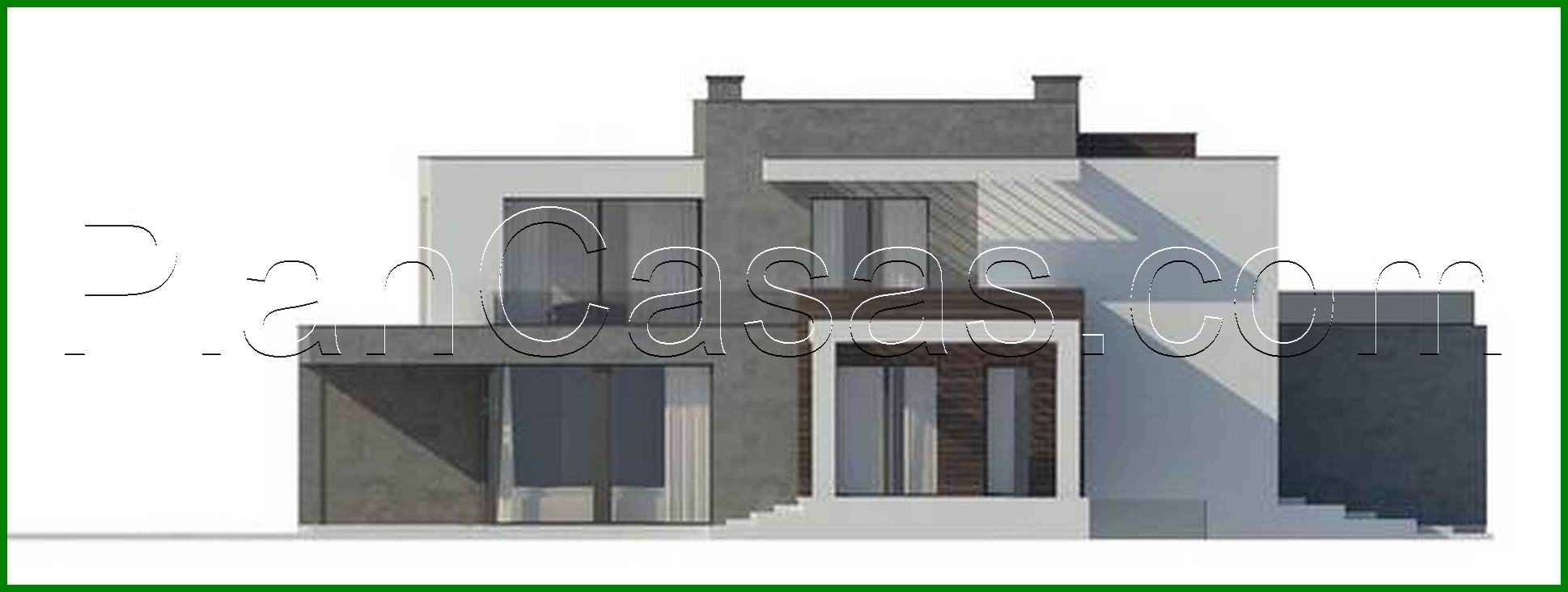 Visualization gallery - Two-story flat-roof mansion