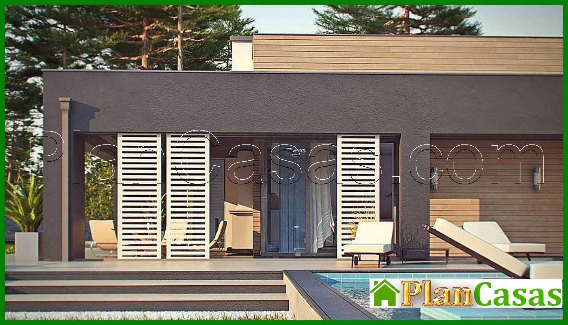 Visualization gallery - One-story modern mansion for a narrow plot