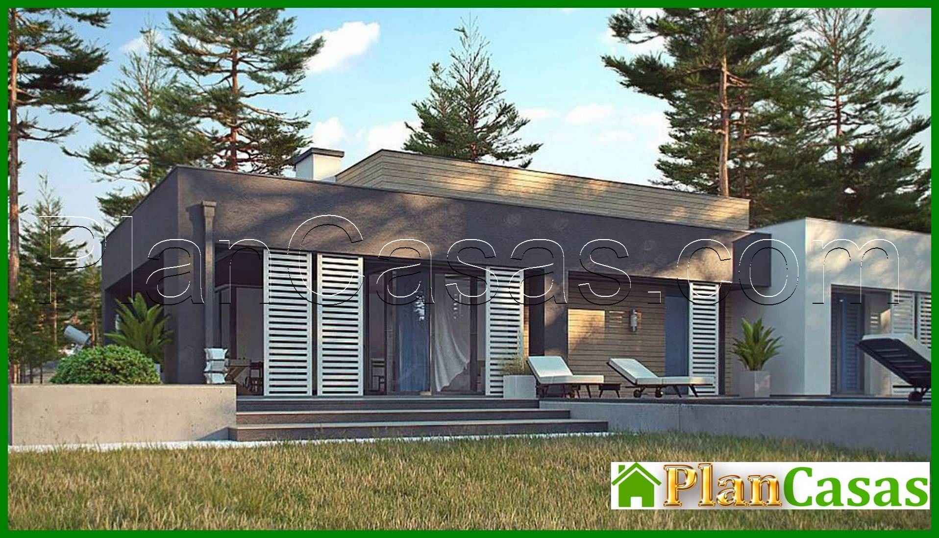 Visualization gallery - One-story modern mansion for a narrow plot