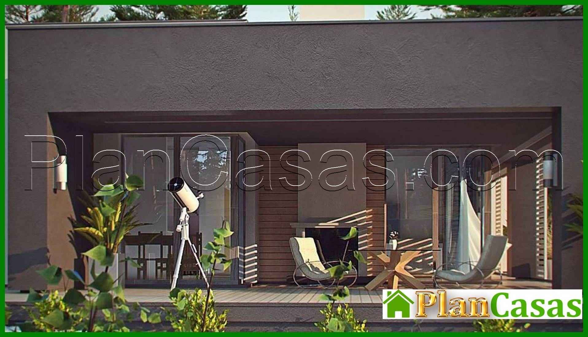 Visualization gallery - One-story modern mansion for a narrow plot