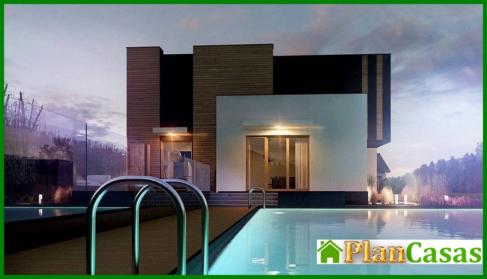 Project of a modern mansion with two kitchens house plan