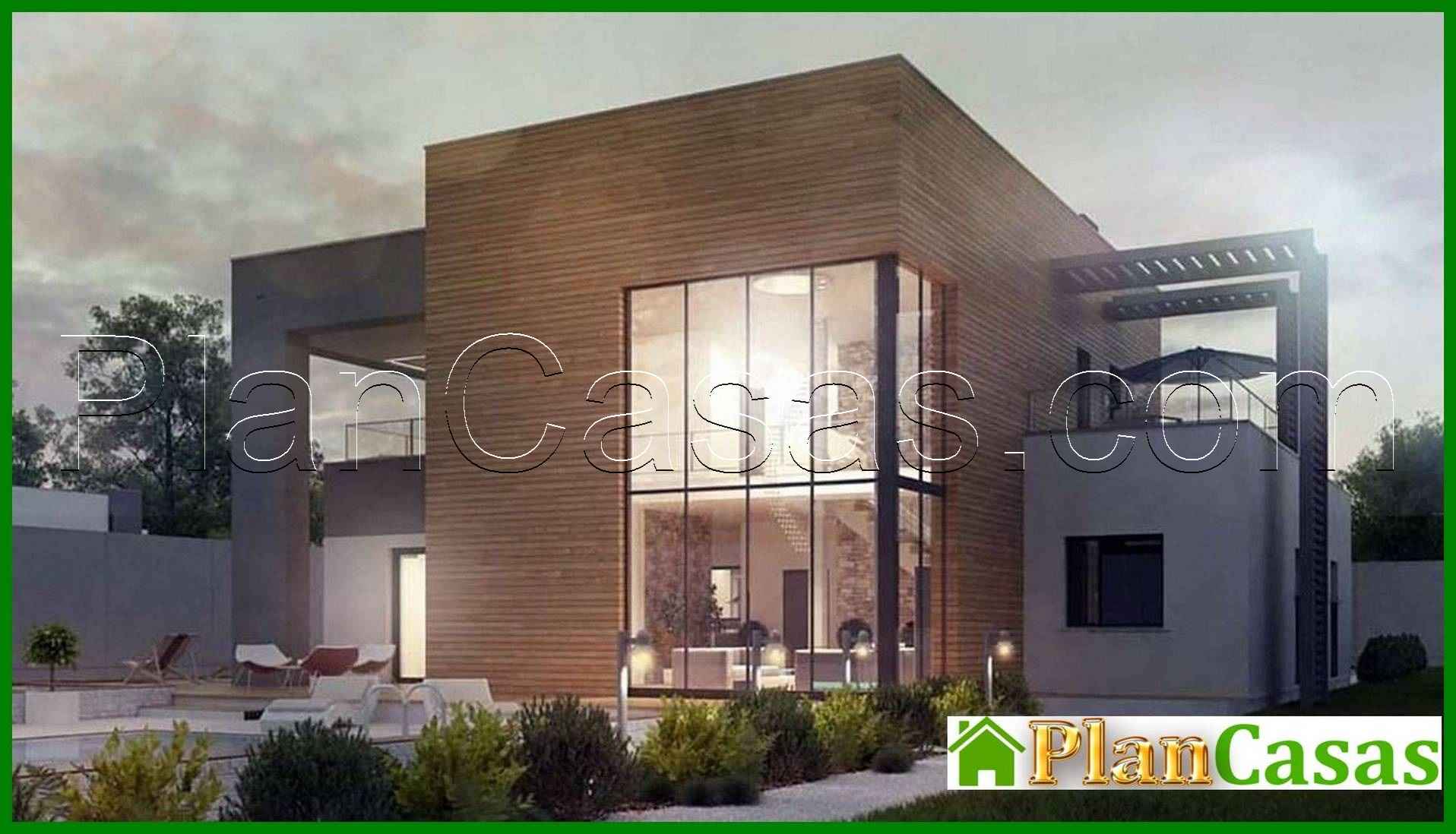 Visualization gallery - The project of a chic modern two-story mansion with a second light