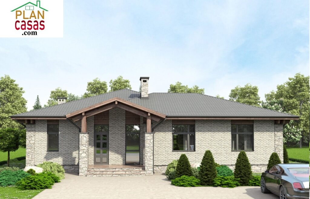 One storey cottage house plan