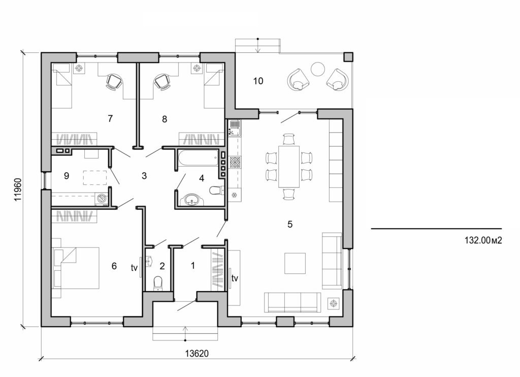 Visualization gallery - One storey house