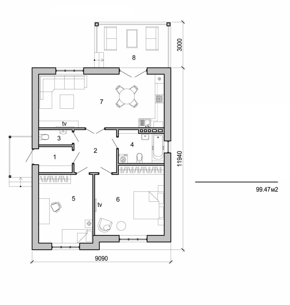 Visualization gallery - One storey house