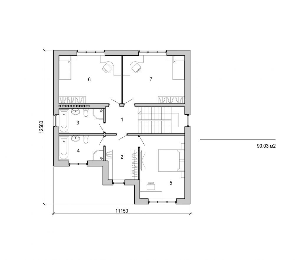 Visualization gallery - Two storey cottage