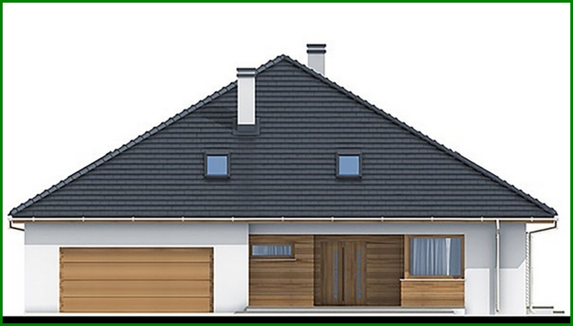 Visualization gallery - One-story house with comfortable bedrooms