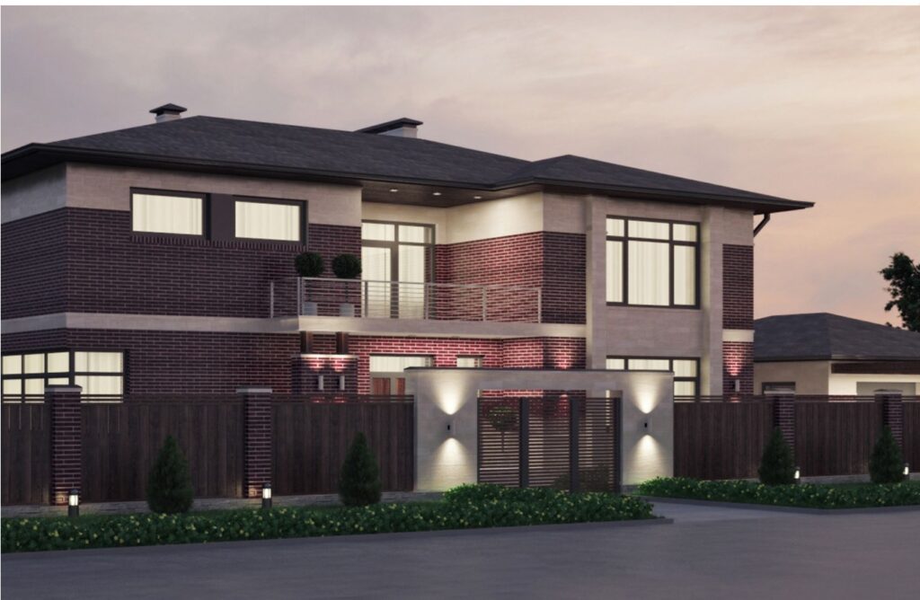 Two storey mansion house plan