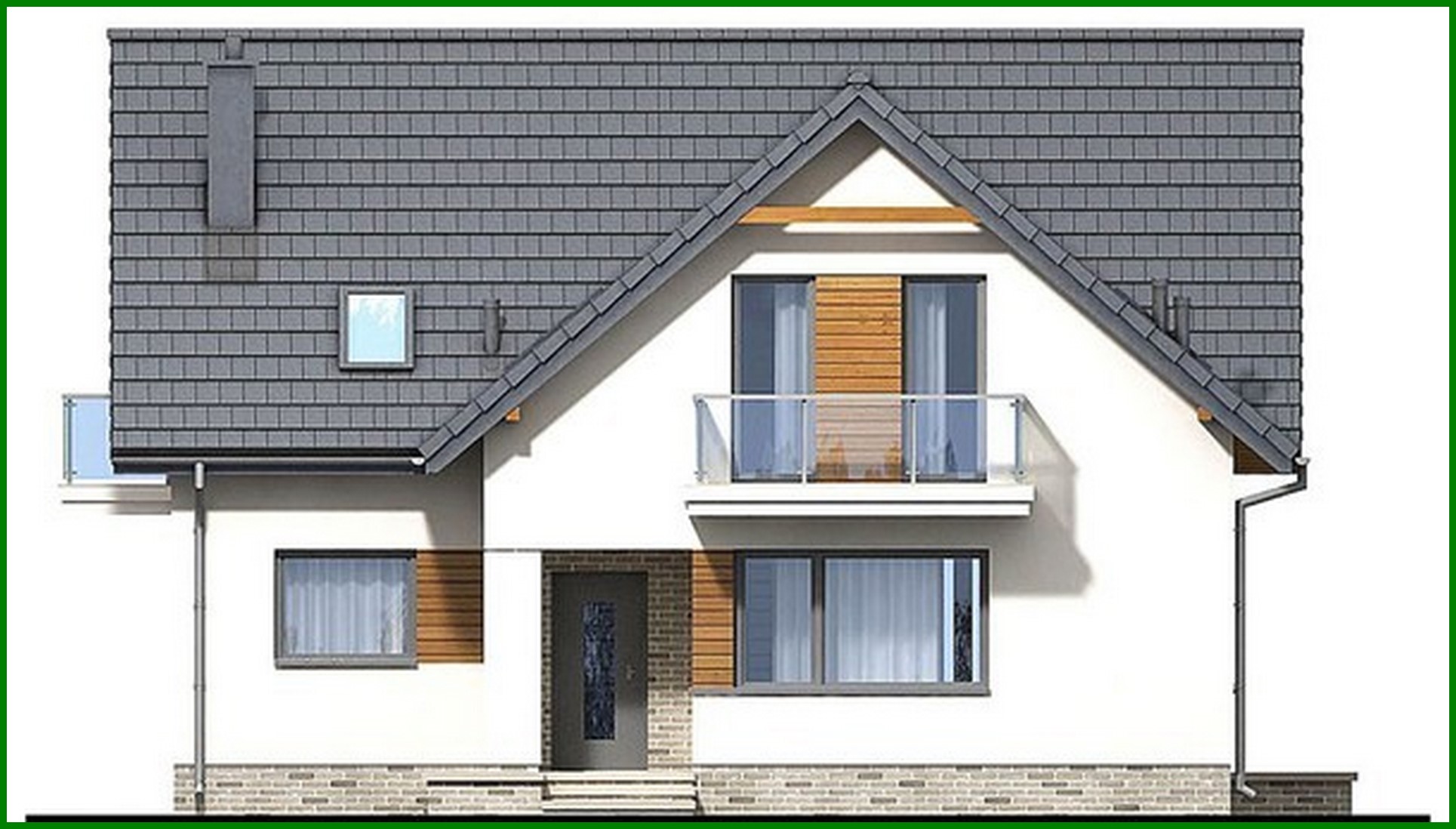 Visualization gallery - Project of a two-story house in a modern style