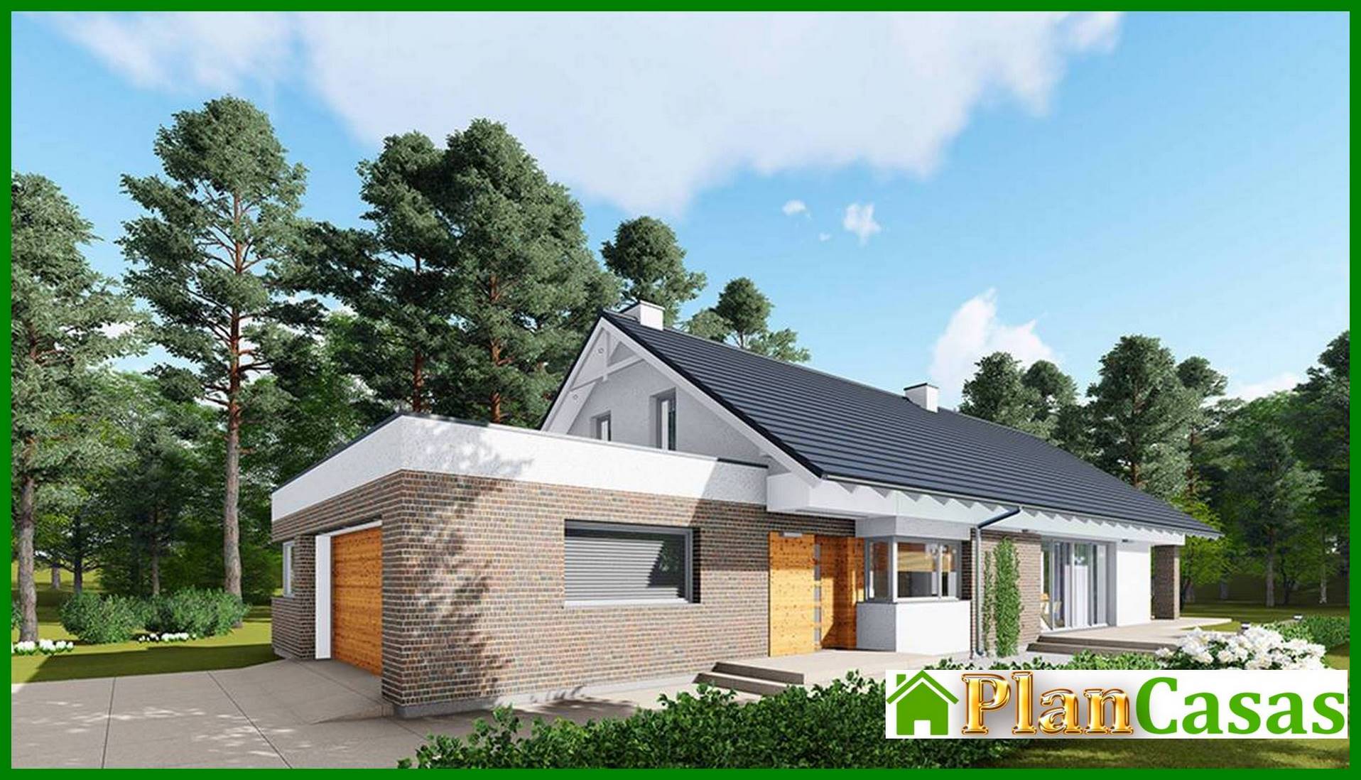 Visualization gallery - One-story apartment building with attic and terrace