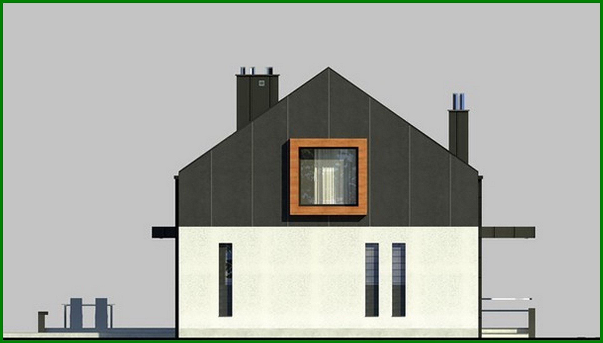 Visualization gallery - Stylish country house with a spacious living room