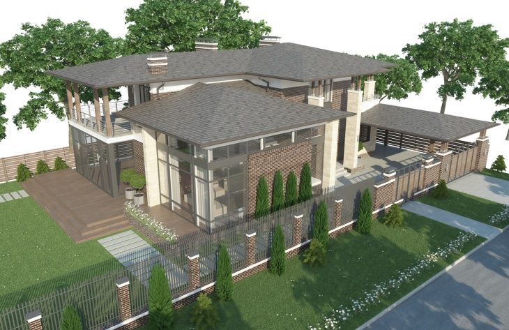 Visualization gallery - Two storey mansion