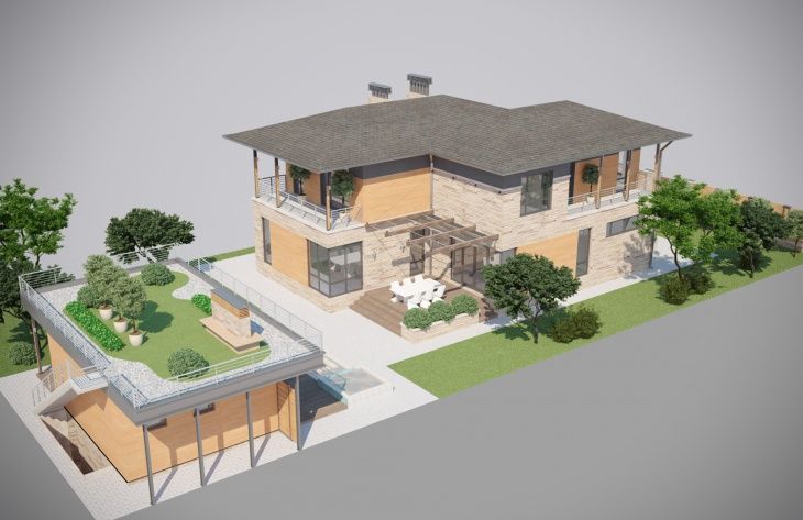 Visualization gallery - Two storey mansion