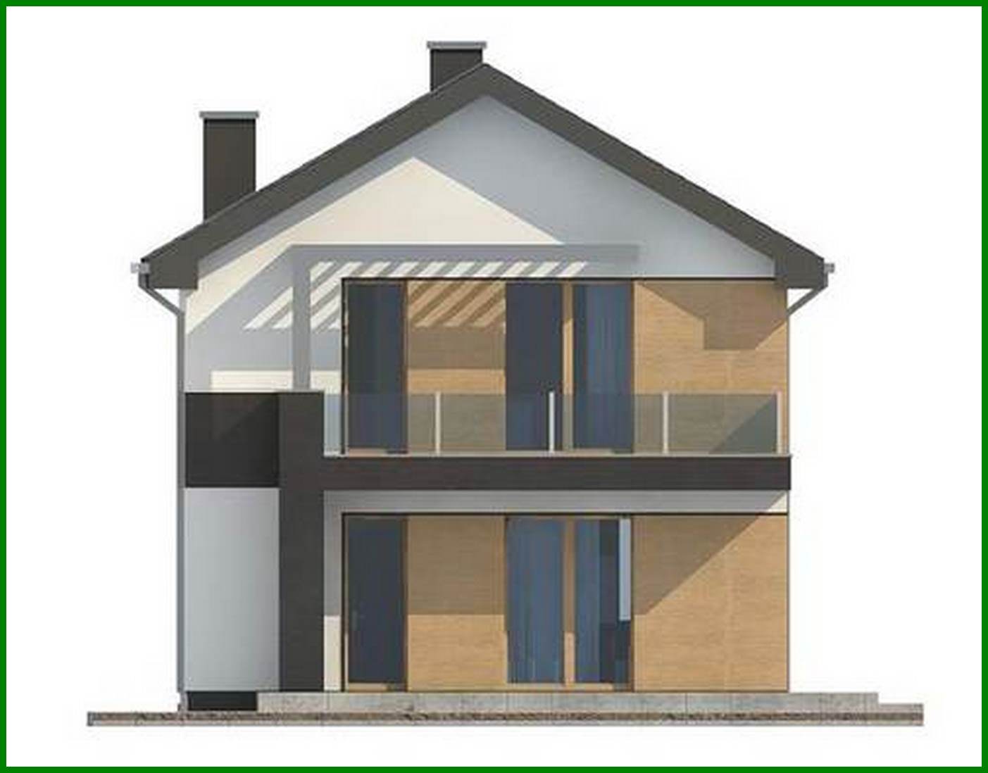 Visualization gallery - Compact two-story house 8 x 11