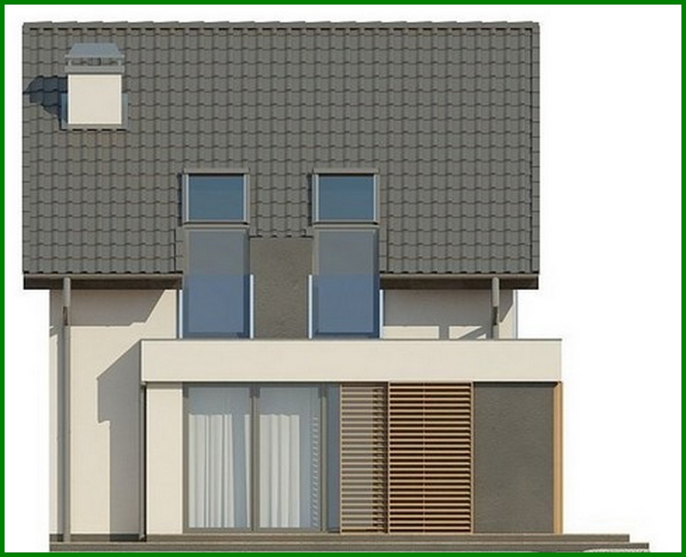 Visualization gallery - The project of an economical house for a narrow plot