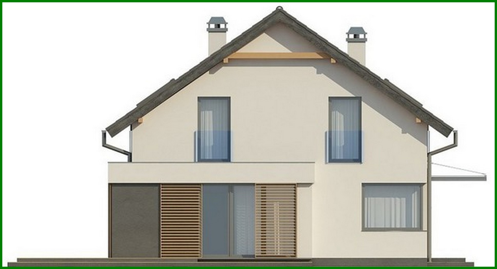 Visualization gallery - The project of an economical house for a narrow plot