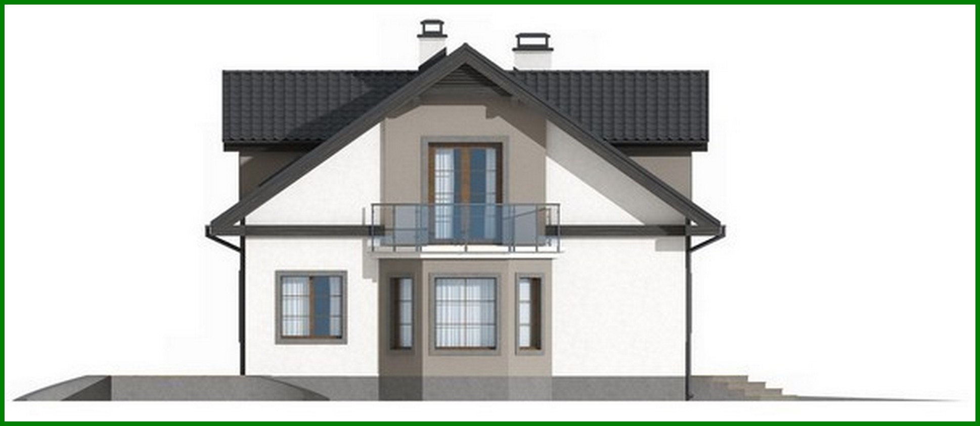 Visualization gallery - The project of an aristocratic house with a garage for two cars