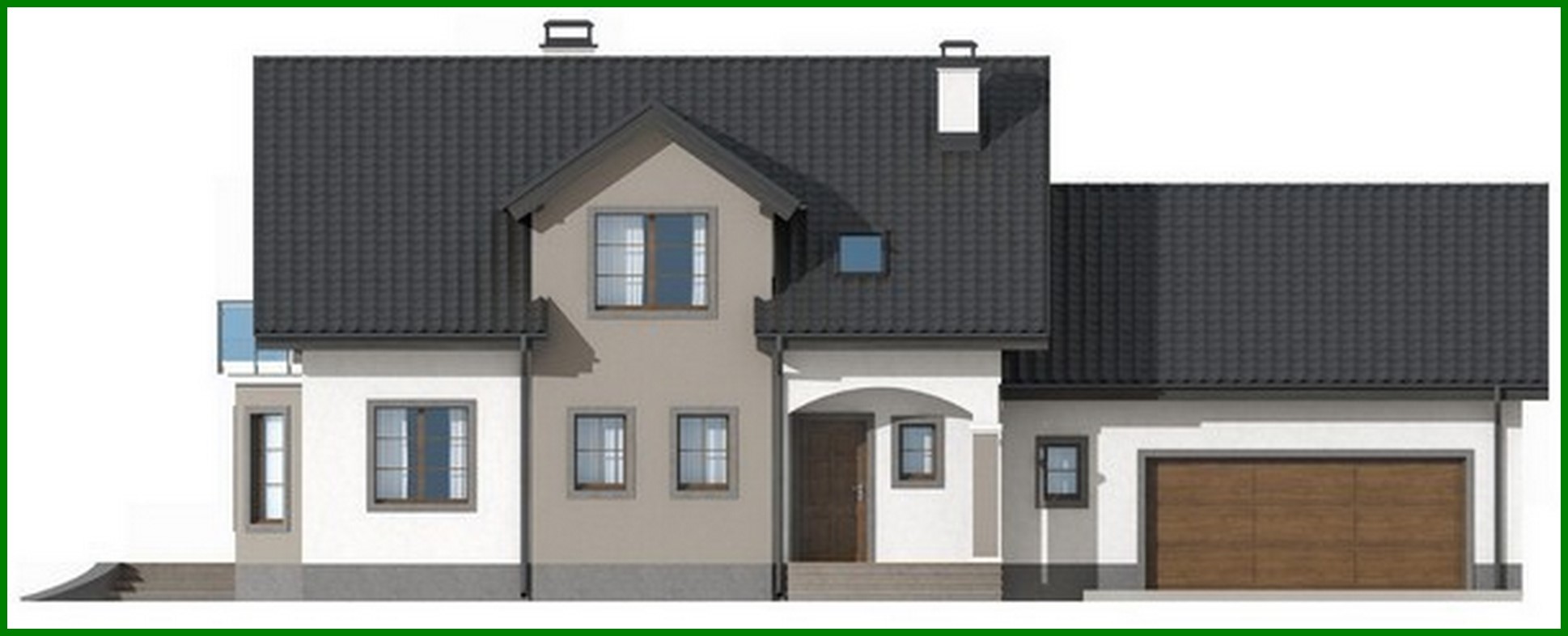 Visualization gallery - The project of an aristocratic house with a garage for two cars