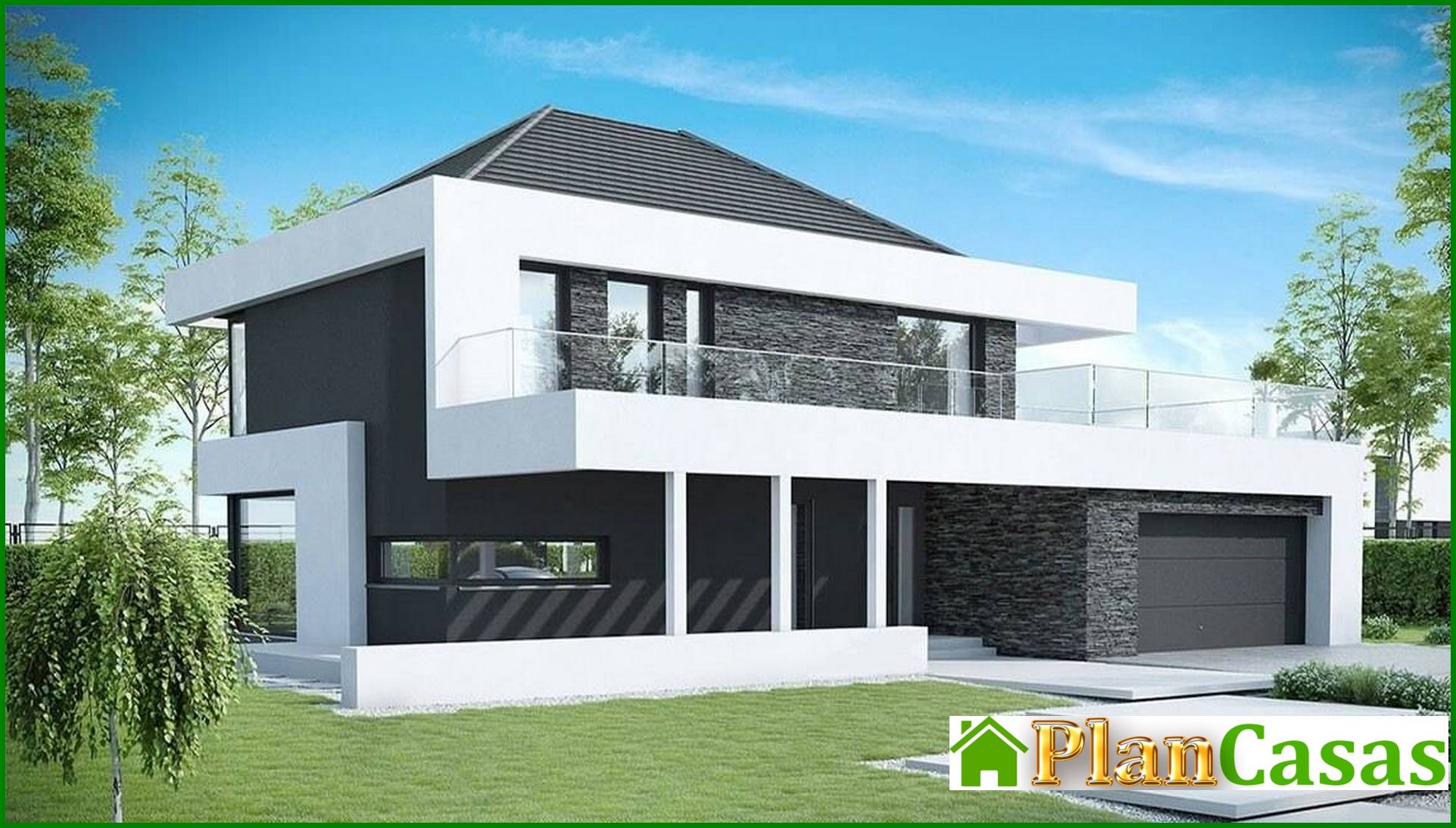 Visualization gallery - Two-story residential building with spacious verandas