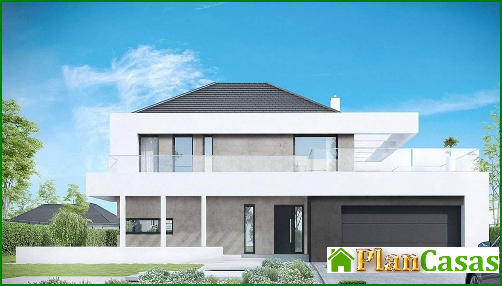 Visualization gallery - Two-story residential building with spacious verandas