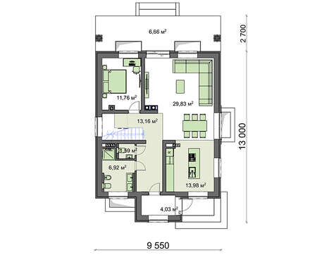 Visualization gallery - Compact house project with terrace