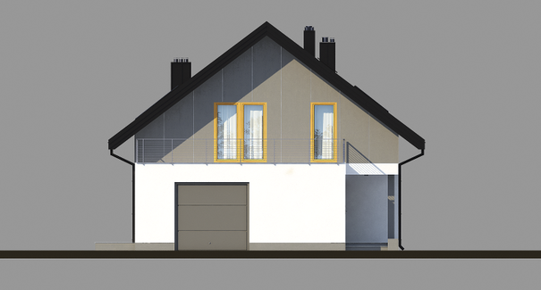 Visualization gallery - Two-storey stylish house with two balconies