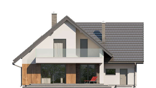 Visualization gallery - Project of a modern house with an attic