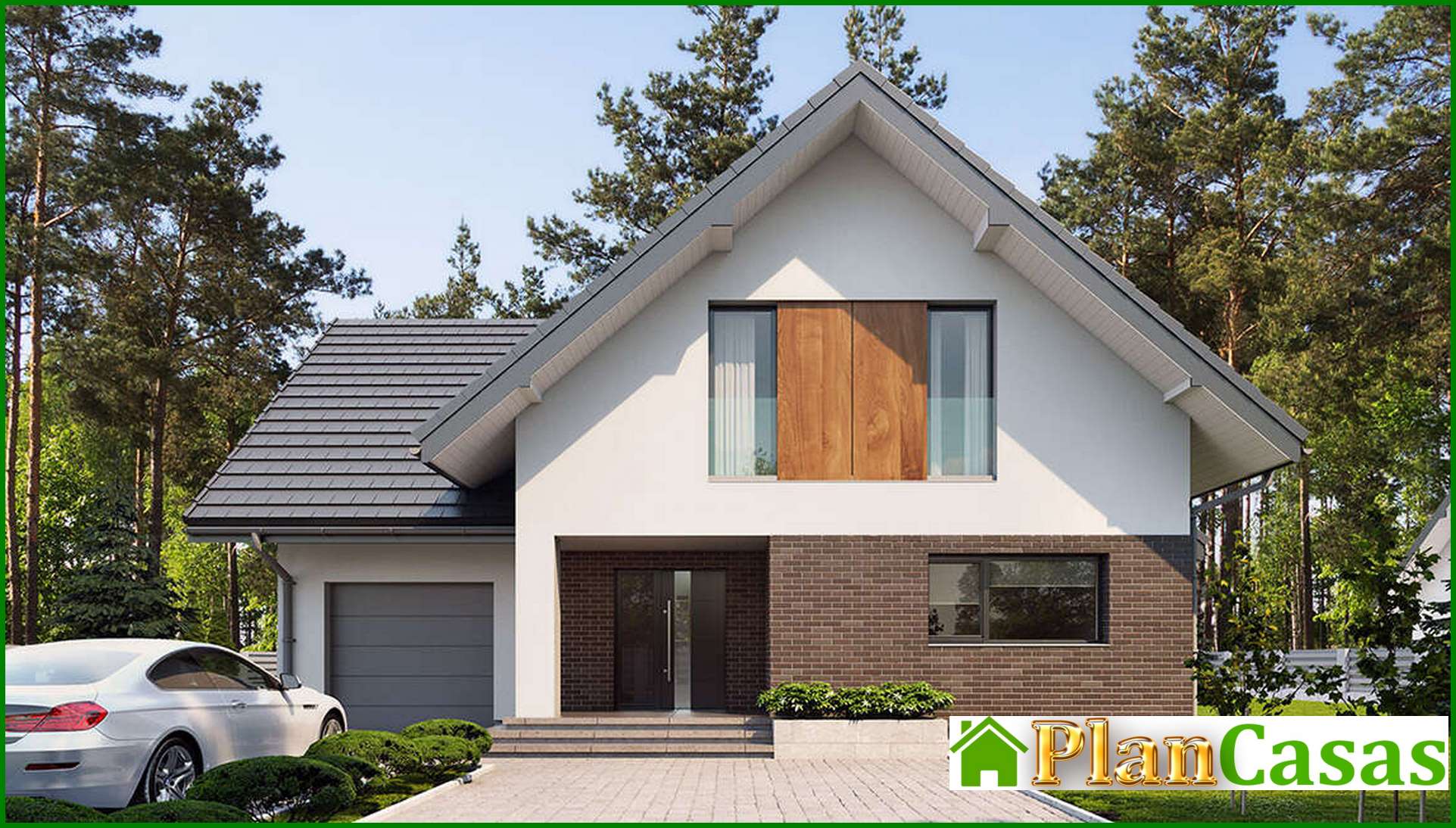 Visualization gallery - Project of a modern house with an attic