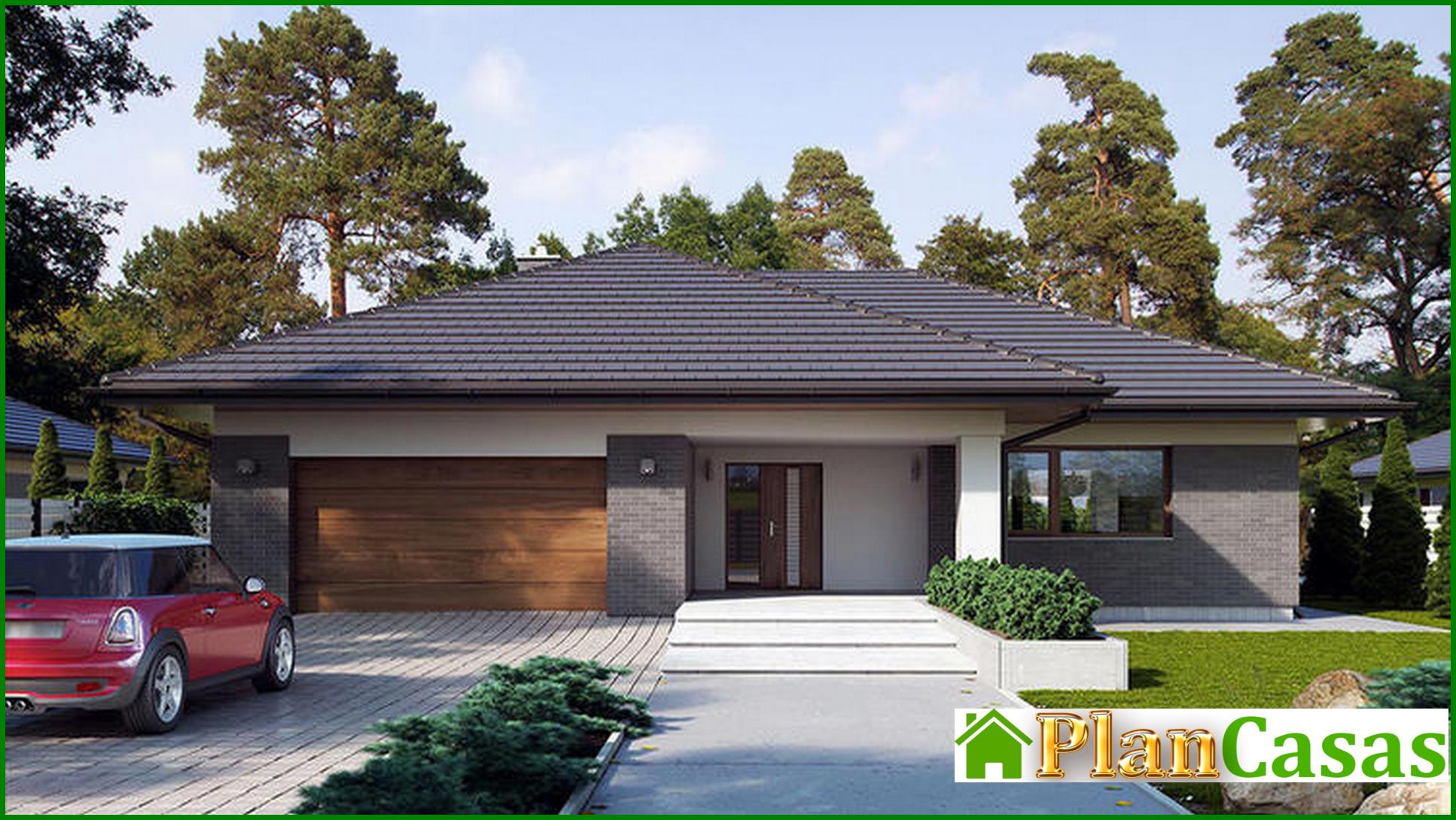 Project of a modern house house plan