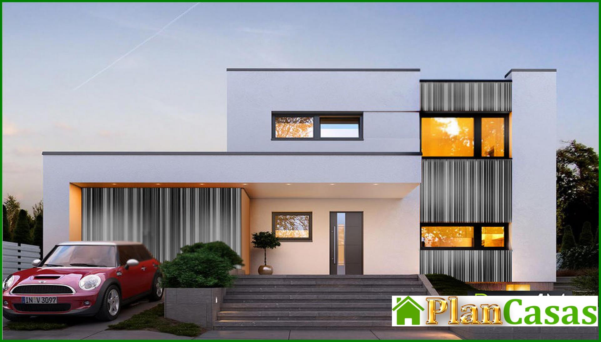 Modern stylish two-story house house plan