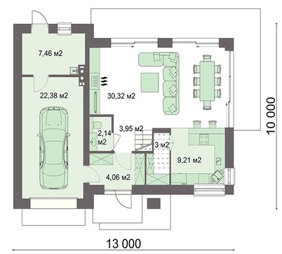 Visualization gallery - Attractive mansion with attic and garage