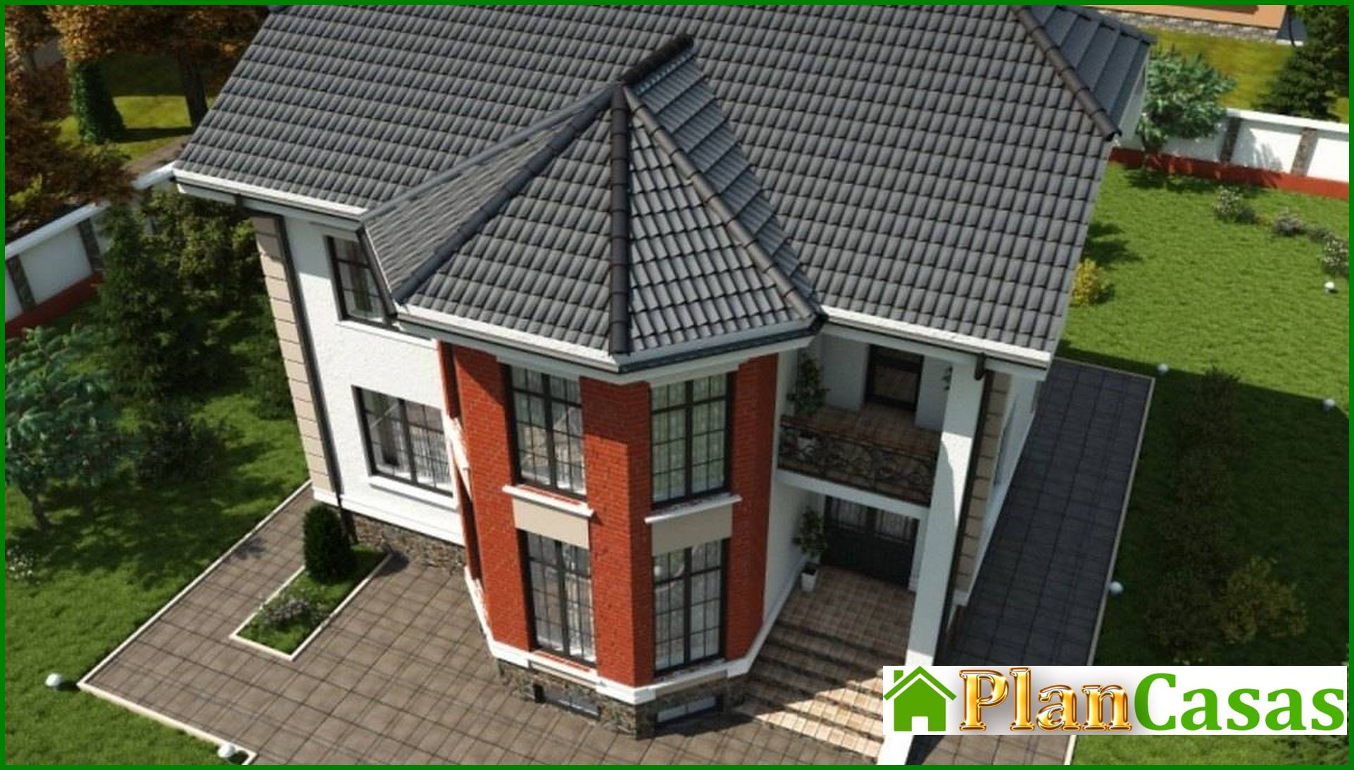 Visualization gallery - Beautiful bright rural two-story mansion