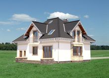 Galería de visualizaciones - Proyecto de elegante mansión con superficie habitable de 180 m²