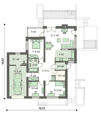 Galería de visualizaciones - Hermosa casa de dos plantas con un salón elegante