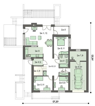 Galería de visualizaciones - Hermosa casa de dos plantas con un salón elegante