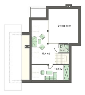 Galería de visualizaciones - Hermosa casa de dos plantas con un salón elegante
