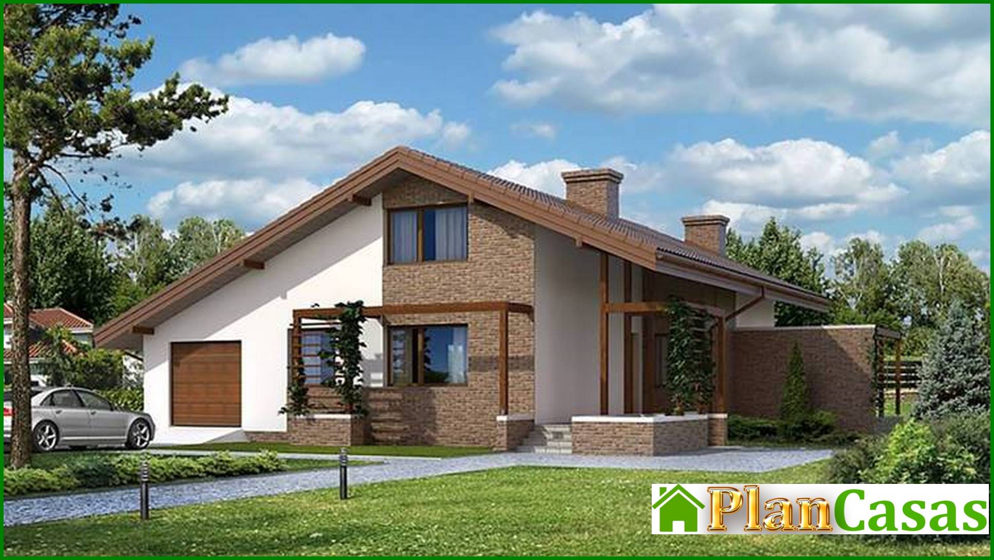 Galería de visualizaciones - Hermosa casa de dos plantas con un salón elegante