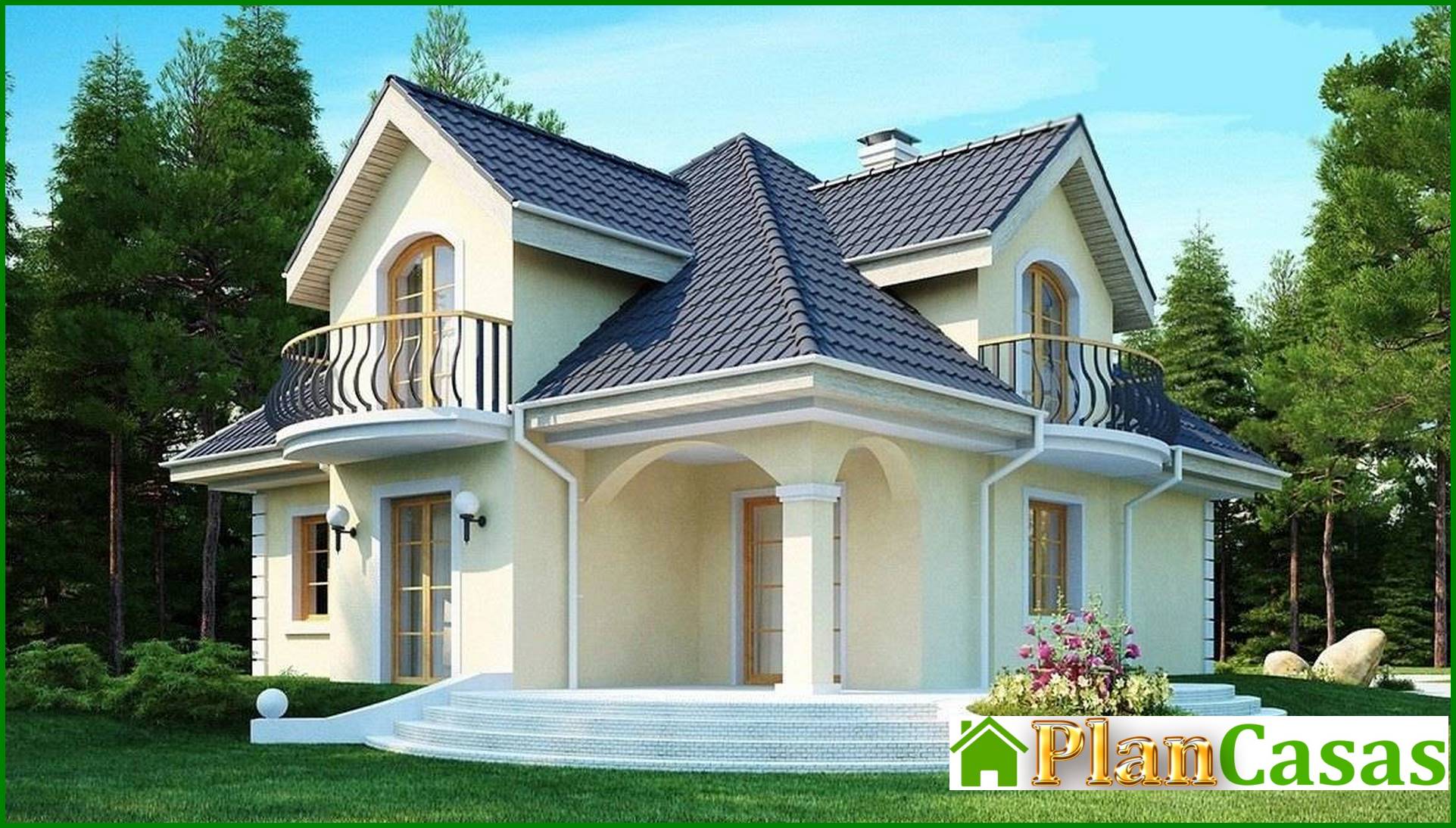 Galería de visualizaciones - Proyecto de casa clásica con ático