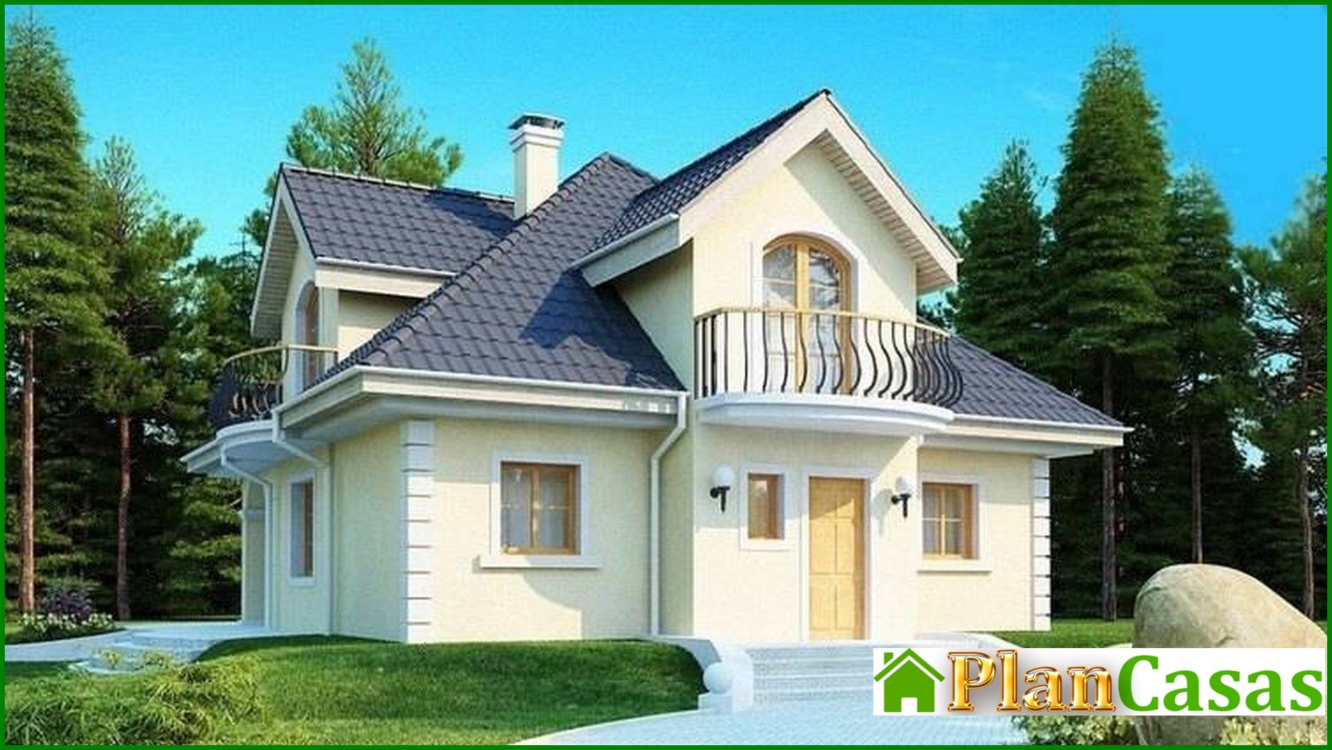 Project of a classic house with an attic house plan